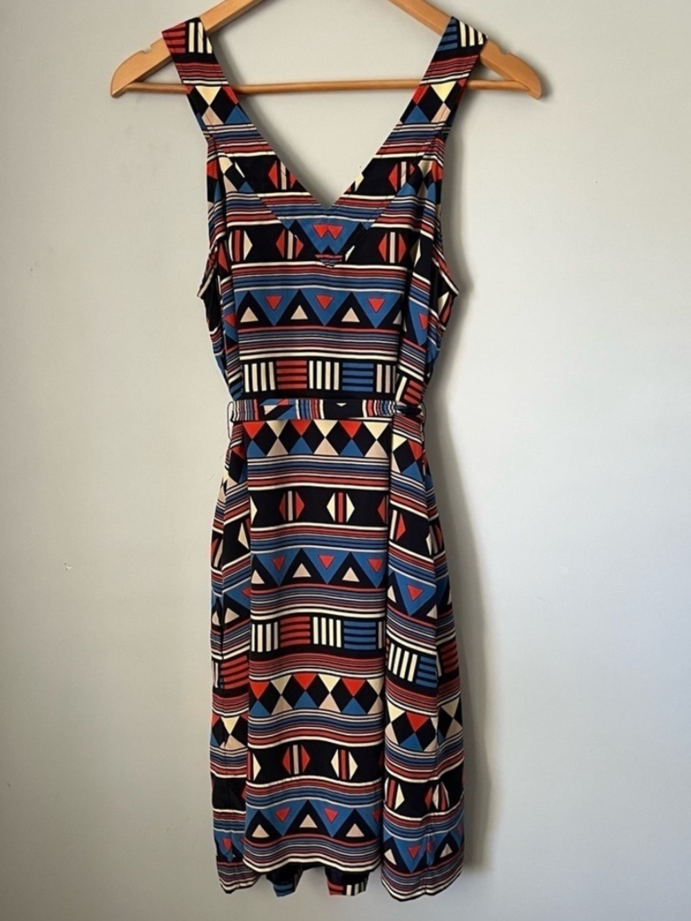 Marc By Marc Jacobs Frida Flag Tribal Print Silk Mini Dress, Lined, Size S